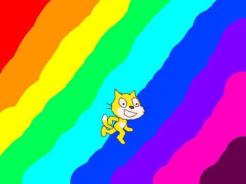 The Amazing Rainbow Scratch Cat