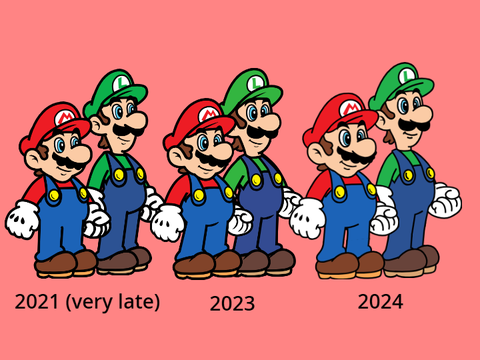 Every 2D Mario Bros. Vector I've made
