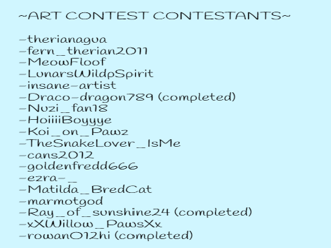 ~Art Contest Confirmation~