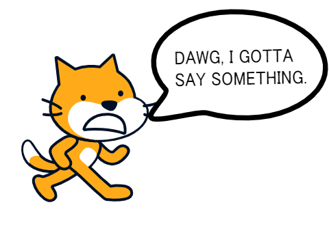 scratch cat says something