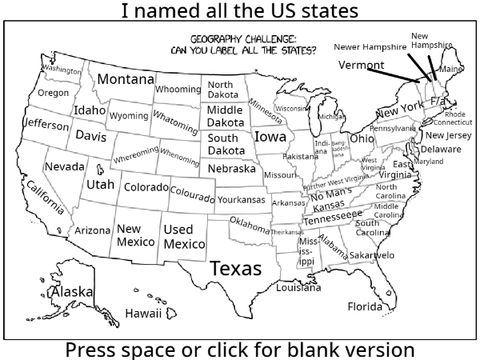 I named all the states
