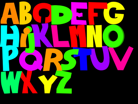 Dancing Letters (Free To Use)