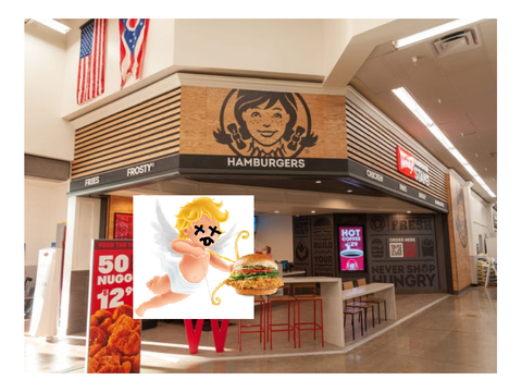 cupid eats an uncooked chicken sandwich at wendys and dies