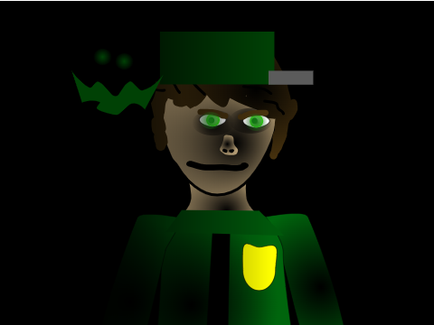 Man in green