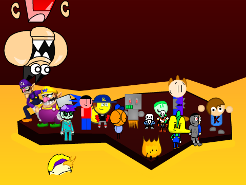 Add yourself on a volcano island!