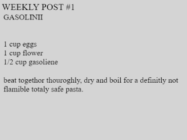 Weekly post #1