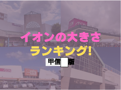 甲信内のイオンの大きさランキング