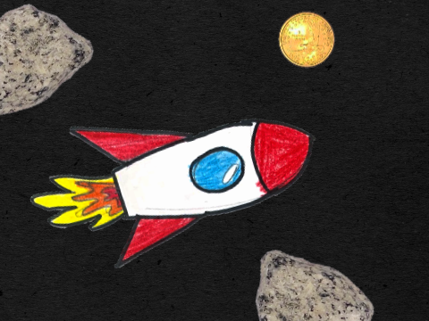 Hand-Drawn Rocket Game