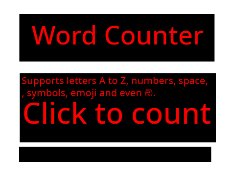 Word counter edit
