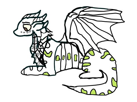 My first dragon drawing on Scratch
