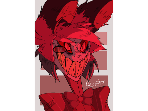Digital art i did of alastor on my ipad 