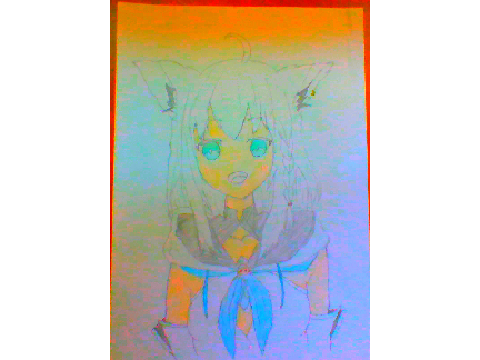 白上フブキ　イラスト改