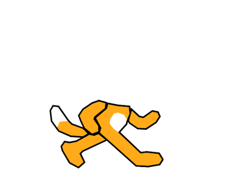 polygon scratch cat but i was too lazy to do the head