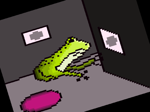 pixel art frog