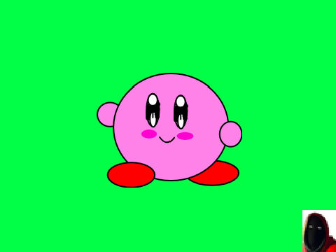 kirby walking animation | greenscreen