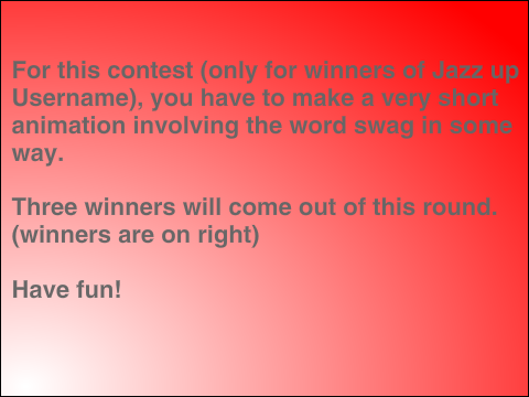 Part 2: SHORT animation with the word swag