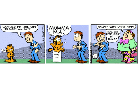 Garfield Meets Jon's Date Bertha
