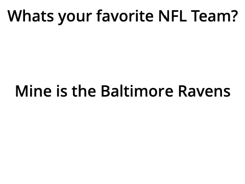 Whats your favorite NFL Team?