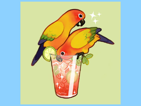 Pixel Art (Cute Birds)