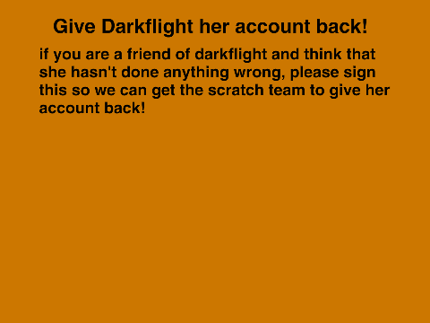Give Darky her Account back!!!!