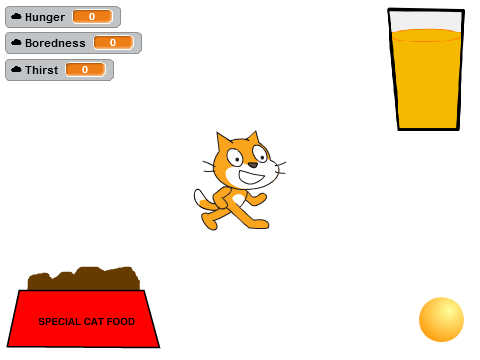 Interactive Scratch Cat (By Me)