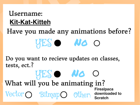 Scratch School of Animation Sign-up