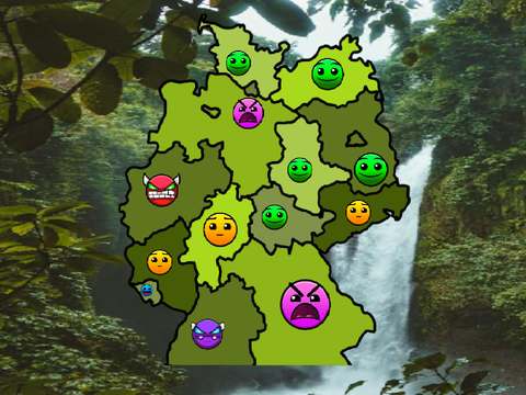 Map of population in Germany 