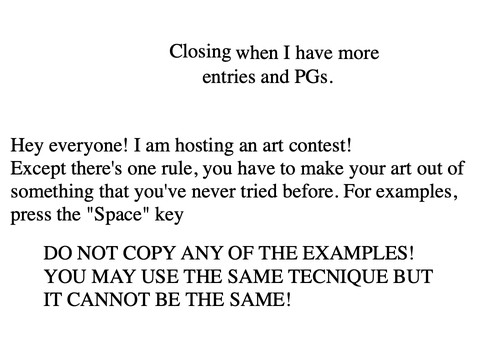 (OPEN!!!) WEIRD ART CONTEST