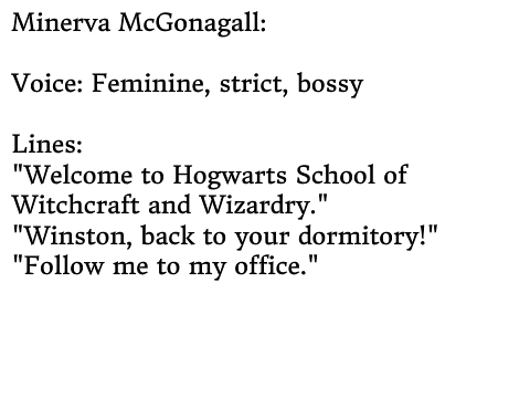 The Harry Potter Game Auditions Entry!