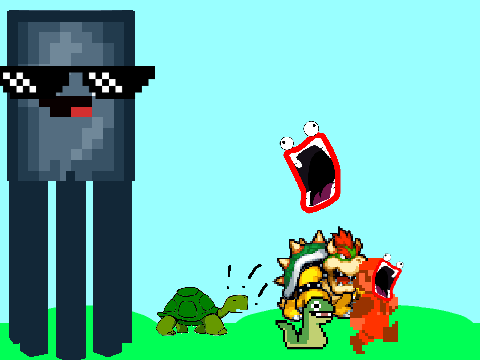 Add yourself running/flying from a GIANT derpy squid remix