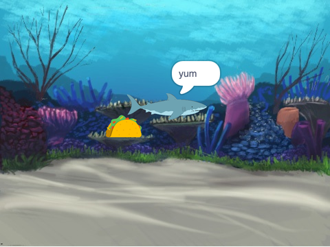 eat the yummy taco   #samurai_sam#games#all#taco#shark#sea