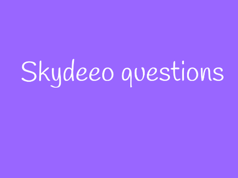 Skydeeo's Q&A session!
