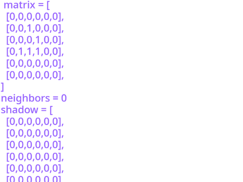 conway game of life python code