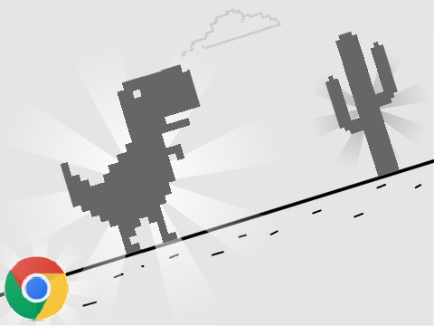 Google Chrome Dino Run // CLICK THE BLUE TEXT