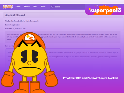 Proof that DKC and Pac-Switch were blocked: