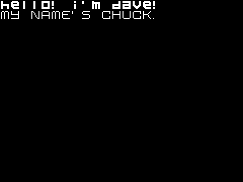 Dave and Chuck Text Test