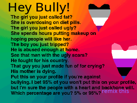 Remix this if you are against bullying! remix remix remix remix remix