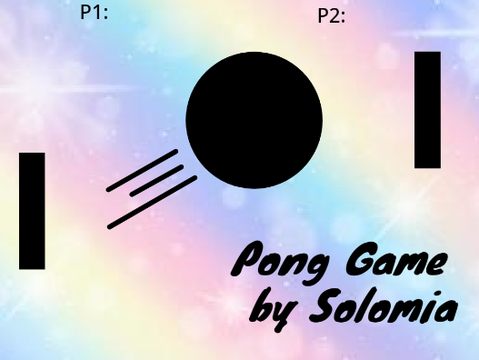 Rainbow pong game (2 players)