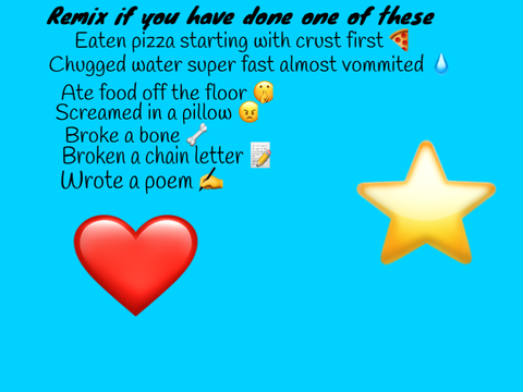 Remix and Share if you’ve done one of these remix