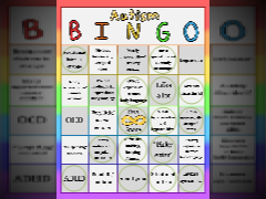 autistic bingo // did this for fun