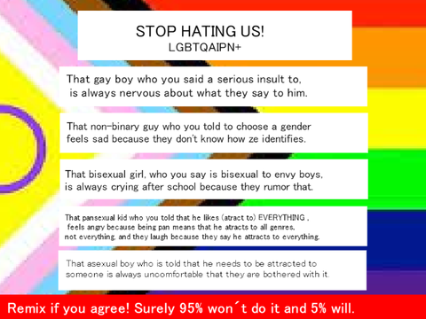 stop the hate!❤ remix remix remix