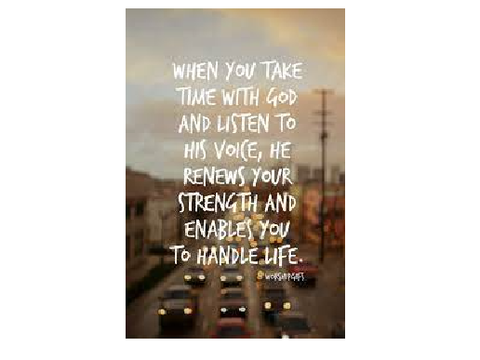 Take time with God...