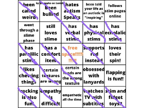 autistic does an autism bingo remix