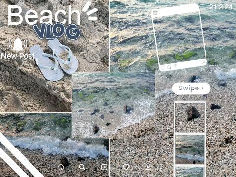 ⛸️ beach day ⌢ vlog ⊹