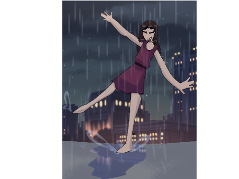 Playing in the rain