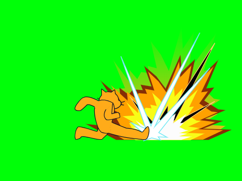爆裂蹴を放つScratch cat素材