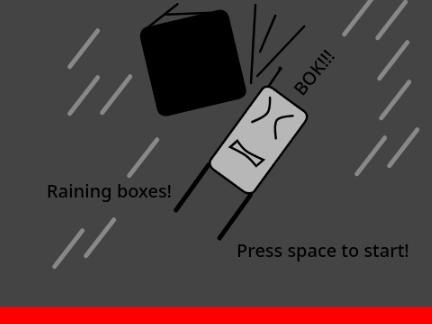 raining boxes