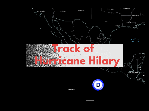 (2023) Track of Hurricane Hilary