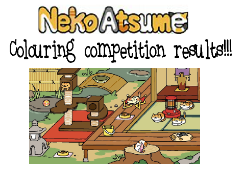 Cat Colouring Comp - Neko Atsume Results!!!!