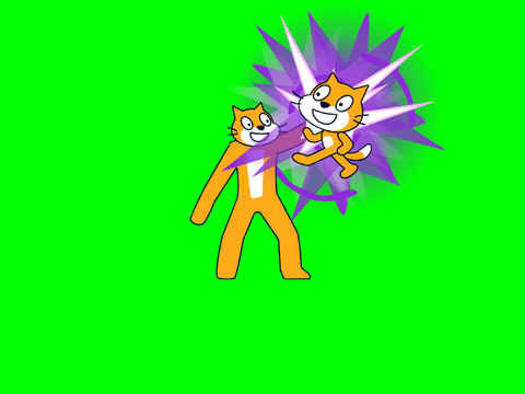 炎獄握を放つScratch cat素材